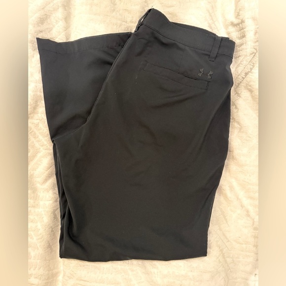 Under Armour Men's Black loose fit quick dry athletic material pants 38/30 - Picture 1 of 7